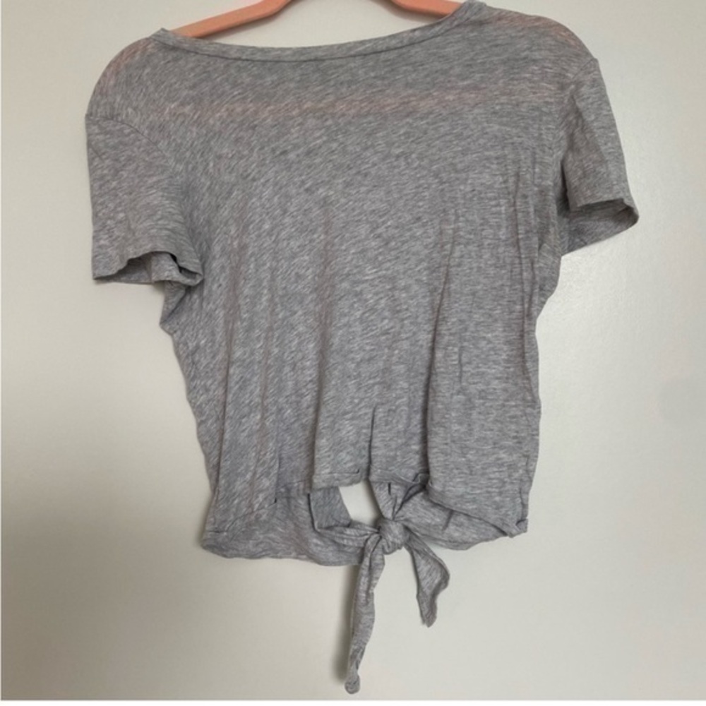 Aerie knotted short sleeve crop top